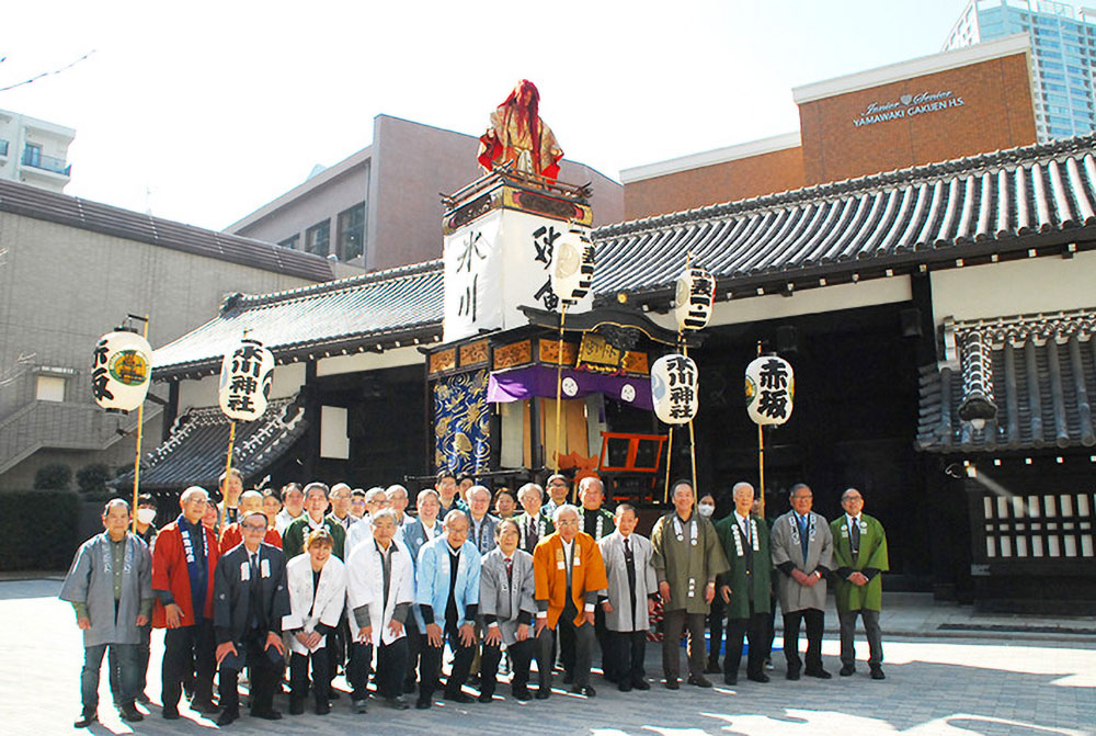 武家屋敷門山車展示